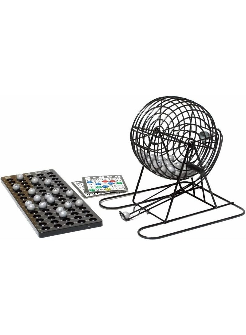 مجموعة لعبة البنغو ، قفص معدني طويل 8.2 بوصة مع المجلس الرئيسي ، الكرات المكالمة ، رقائق البنغو ، بطاقات البنغو ، مجموعة لعبة البنغو الكاملة ، مثالية للمجموعات الكبيرة ، الأحزاب ، لعبة المجلس العائلية - Image 2